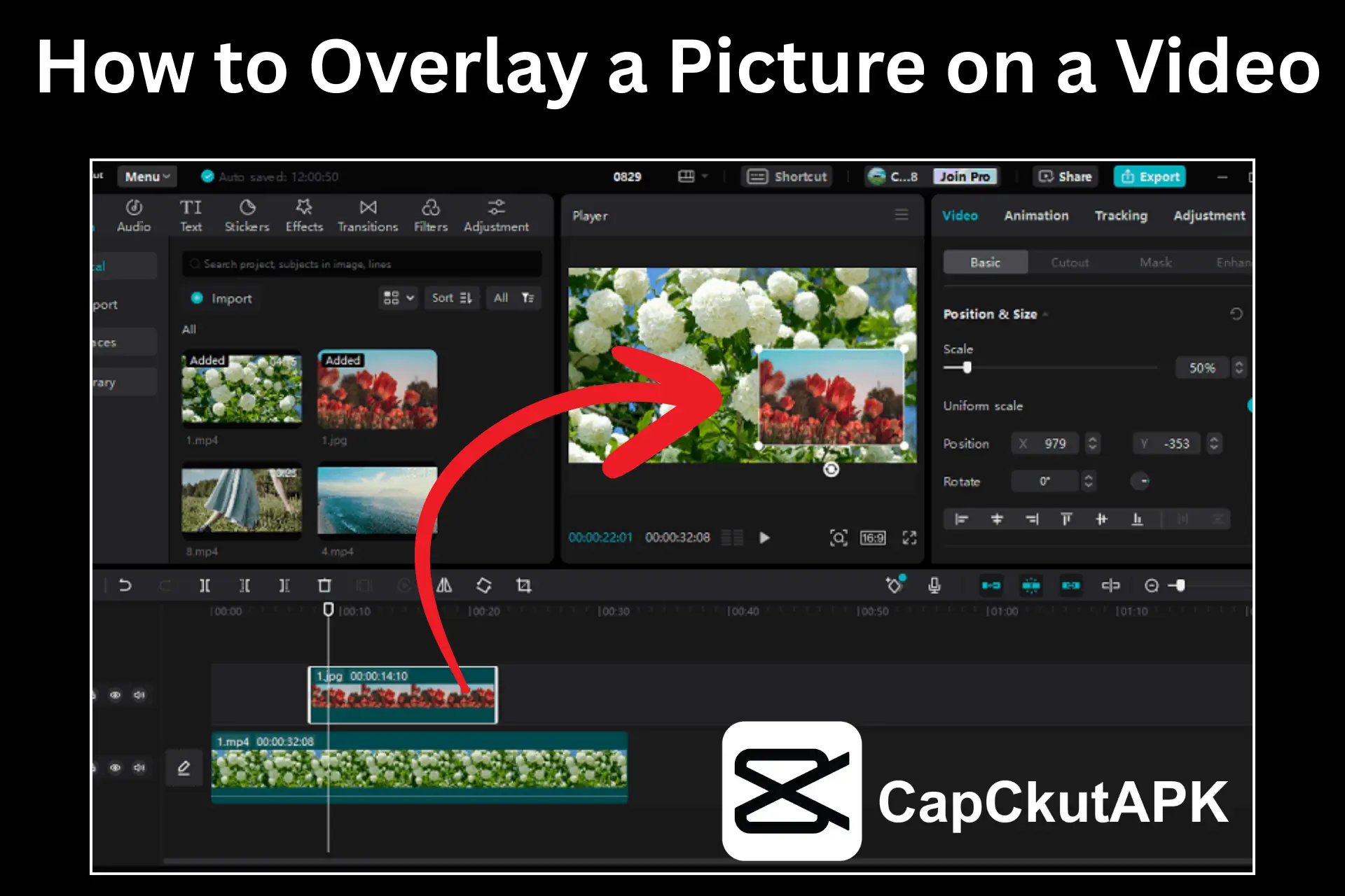 How to Overlay a Picture on a Video in CapCut